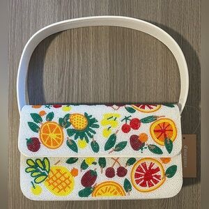 D’Margeaux NY Colorful Beaded Fruit Design Handbag